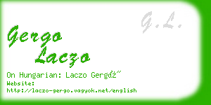 gergo laczo business card